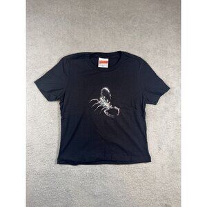 24Hr Laundry Black Scorpion Graphic T-Shirt - Casual Crewneck Short Sleeve Cotto